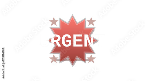 Red UNREAD badge with notification number count. Alert counter unread messages UI element isolated as a PNG.