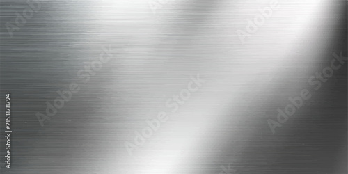 Foto Brushed metal surface with light reflections and subtle texture, creating a sleek and modern industrial aesthetic