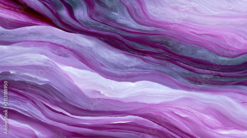 Abstract digital art piece that appears to be made up of multiple layers of different shades of pink and purple. the layers are arranged in a wave-like pattern, creating a sense of movement and depth.