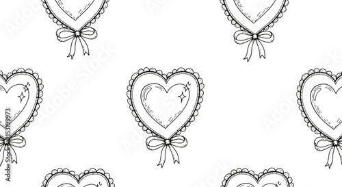 Hand-Drawn Heart Pattern