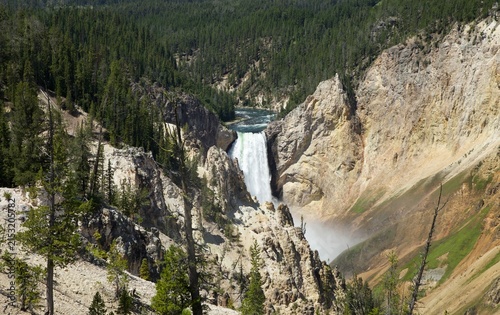 Canvastavla Cascade dans le canyon de Yellowstone - USA