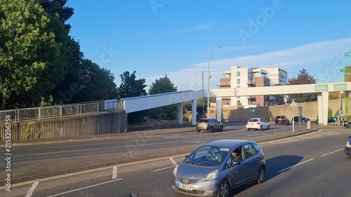 August 7th, 2026. Streets View of Luton City of England United Kingdom During Mostly Sunny Day. Wide Angle Handheld Camera Footage Was Captured During Day Walk