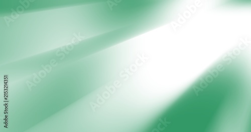 Abstract green and white light ray background with soft gradient beam effect for modern business presentation cover