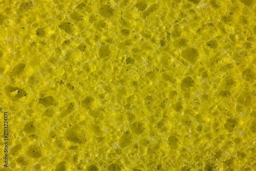 A Yellow Cleaning Sponge Closeup