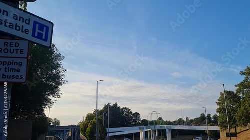 August 7th, 2026. Streets View of Luton City of England United Kingdom During Mostly Sunny Day. Wide Angle Handheld Camera Footage Was Captured During Day Walk