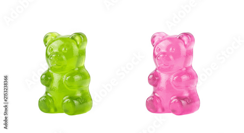 Gummy Bear Confectionery Treat Green gummy bear isolated PNG on transparent background sweet candy treat for kids and adults alike delicious confectionery for parties and celebrations 