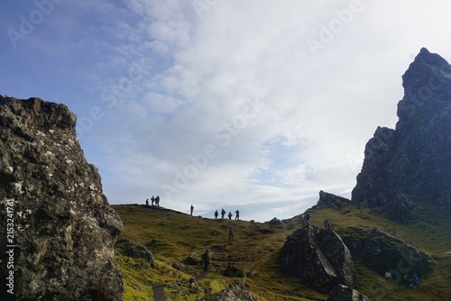Fresh air buffet on a mountain top (Highland, Scotland). Power of nature.