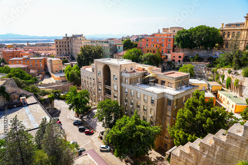 Картината върху платно Aerial view of the Department of Linguistics of the University of Cagliari in Sa