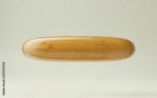 Smooth bamboo paddle photorealistic vector