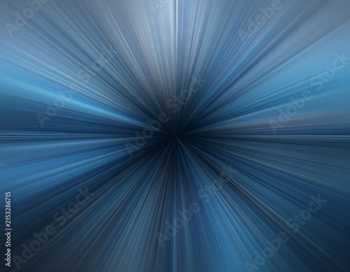 Abstract light burst radiating from dark center in black background.
