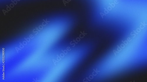 Glowing Blue Light Blur Shape on Dark Grain Texture Background with Noisy Effect, Abstract Poster Header Cover Wallpaper Banner Backdrop Design