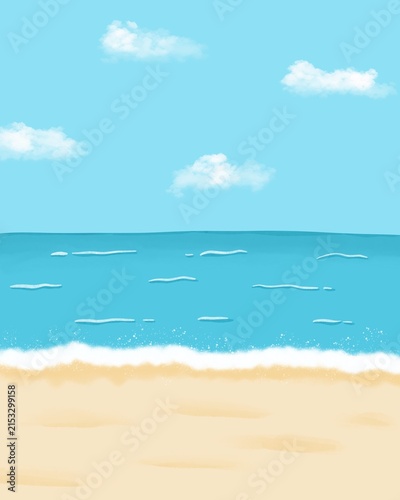 Фотография Blue checkered bikini summer fashion illustration