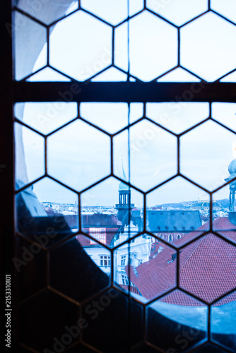 Картината върху платно blue glass wall