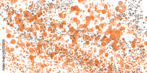 Abstract modern scattered orange and gray dots pattern isolated on transparent background transparent background