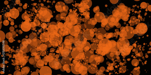 Abstract glowing orange bokeh lights creating a vibrant artistic background texture transparent background