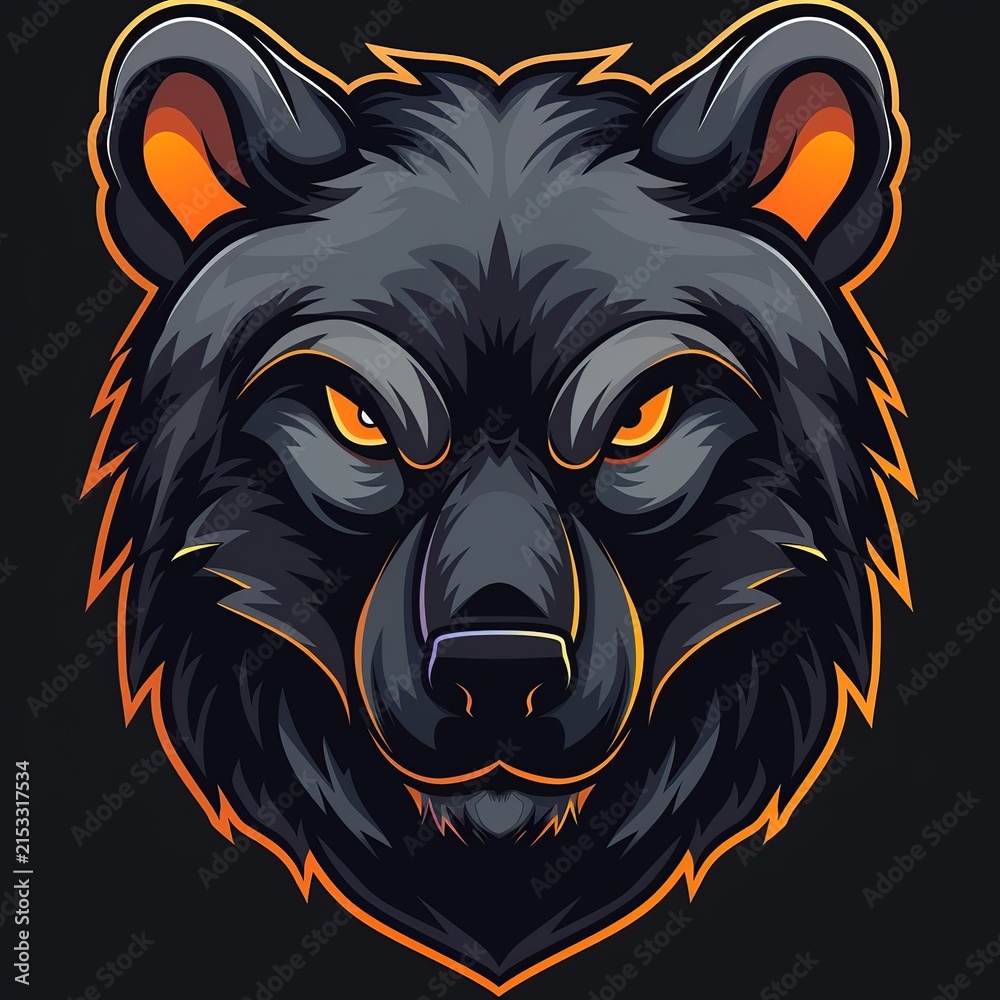 Fototapeta premium Aggressive Wildlife Mascot Illustration for Modern Competitive Gaming Team Identity