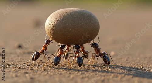 Tiny Titans: A Band of Ants Lifts a Boulder