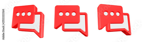 Cuadro en lienzo chat talk icon 3D rendering