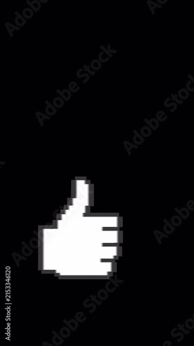 Pixel Like Icon Animation with Alpha Channel - 4K Portrait Vertical