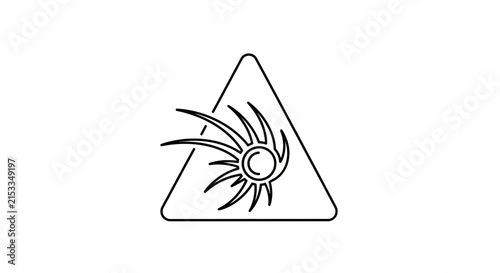 radiation symbol, warning sign, triangle icon
