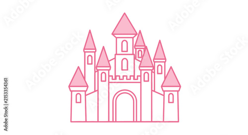 pink fairy tale castle