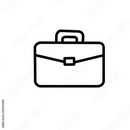 Business briefcase line icon for work and professional services.