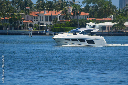 Crossover Cabin Cruiser the Intracoastal off Sunset Island,Miami Beach