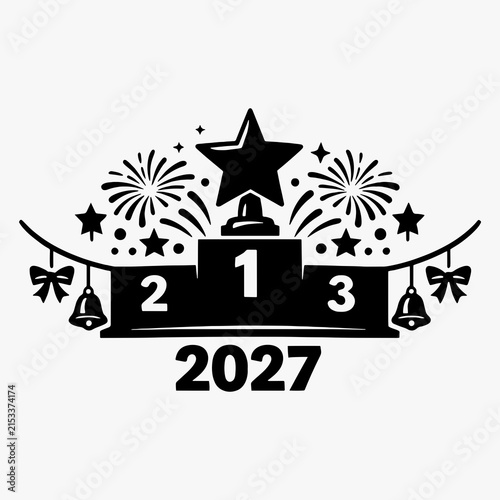 2027 Victory Podium Fireworks Celebration Icon