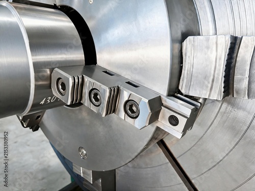 Obraz na płótnie Close Up Precision Lathe Chuck Tooling