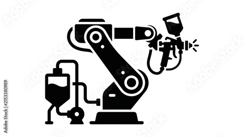 Industrial Robotic Spray Painting Arm Icon