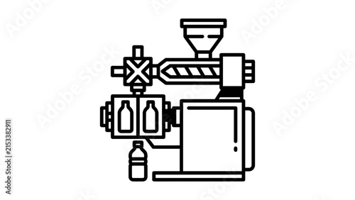 Industrial Bottle Filling Machine Icon