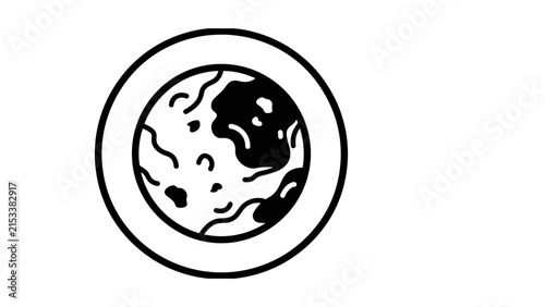 Minimal Planet Earth Icon