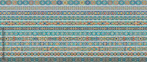 Ornate Geometric Borders Collection - Seamless Traditional Patterns, Isolated