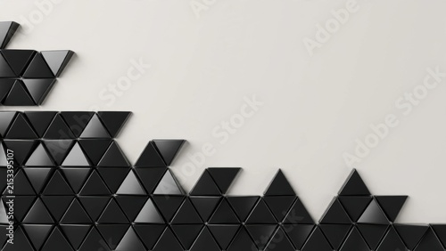 Abstract Geometric Pattern of Black Triangles on a Light Background.