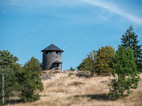 Die Frankenwarte auf dem Hirschhügel bei Geroldsgrün im Frankenwald, Oberfranken.