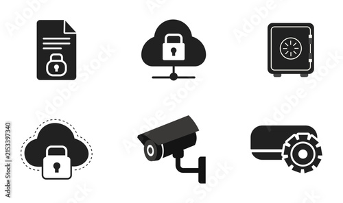 Cyber Security & Data Protection Vector Icon Set