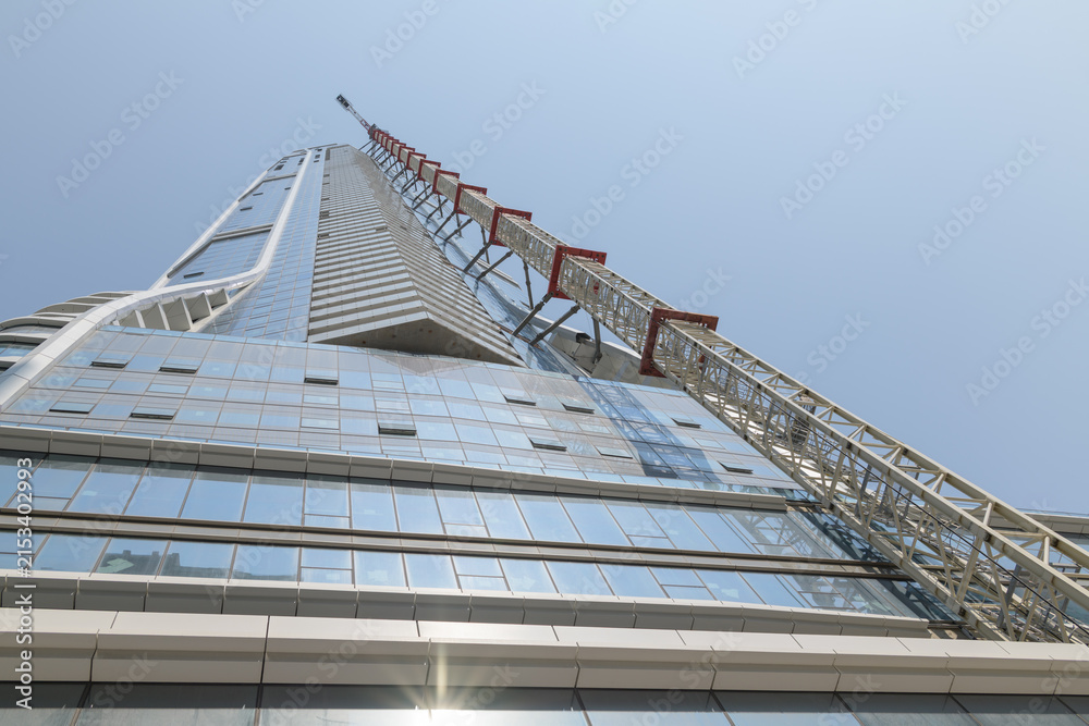 Fototapeta premium SkyTower at Pinnacle One Yonge, located at the foot of Yonge St designed by Hariri Pontarini Architects, and scheduled for occupancy in fall 2026, Toronto
