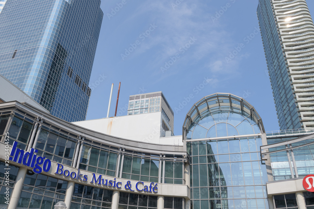 Fototapeta premium James and Albert streets entrance to Indigo - Toronto Eaton Centre (220 Yonge St, Floors 2-4)