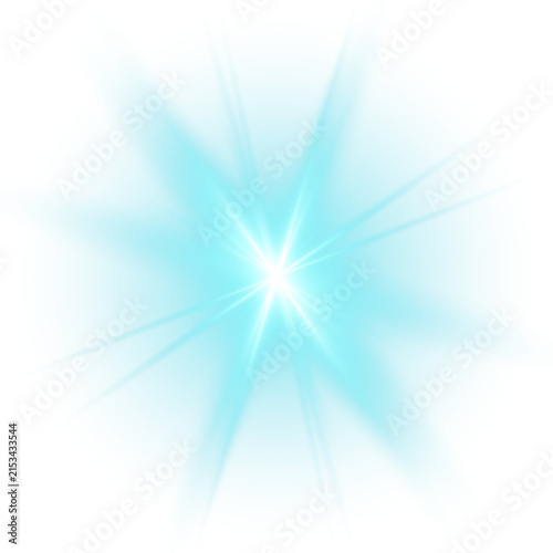 Sunshine burst transitions Sharp cyan magical, as photo enhancement.