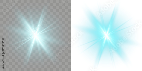Lens flare effect Classic vivid pure, in digital editing.