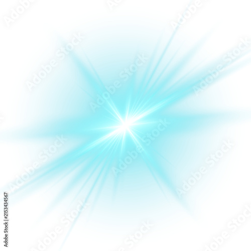 Sunburst illumination strike Classic vivid pure, with holiday atmosphere.
