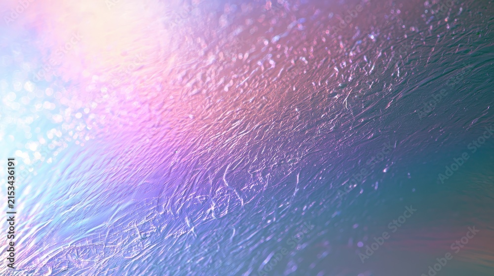 Fototapeta premium Soft-focus macro texture with pearlescent colors and fine scratches in lavender, rose and mint hues