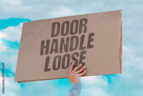 Фотография "Door Handle Loose" The door handle wobbles and feels like it might fall off
