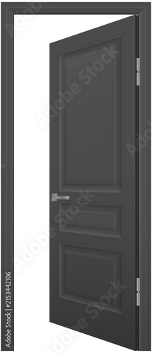 open door isolated on white background