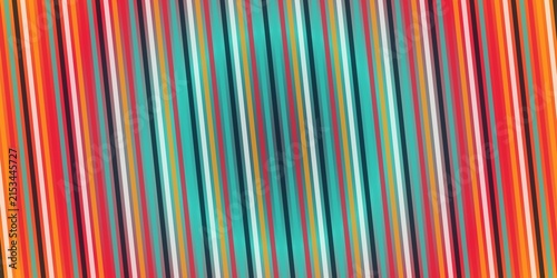 Diagonal multicolored stripes pattern creating vibrant rhythmic geometric graphic art.
