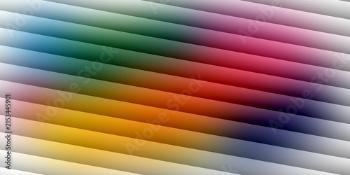 Diagonal rainbow color stripes with white borders creating a vibrant abstract effect.