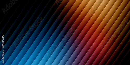 Diagonal striped pattern with dark black orange blue and red gradient glass textures.