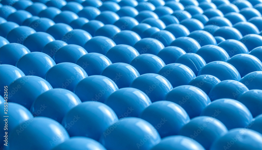 Obraz premium Close-up of Blue Plastic Bubble Wrap Texture.