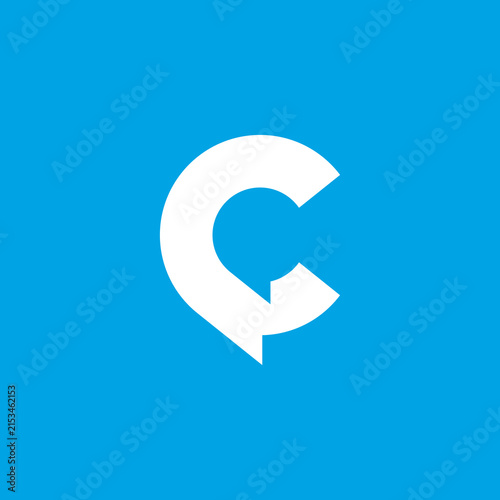 Letter C chat logo icon featuring a speech bubble element stands out on a vibrant blue backdrop.