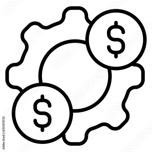 cost outline icon